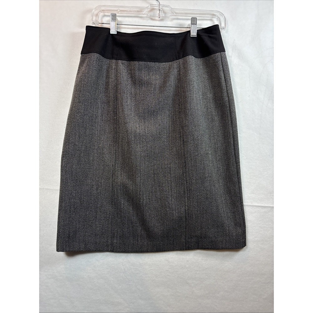 Worthington Black & Gray Designer Skirt size 6 (26"waist)